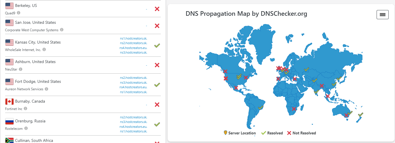 websupport dns namerserver