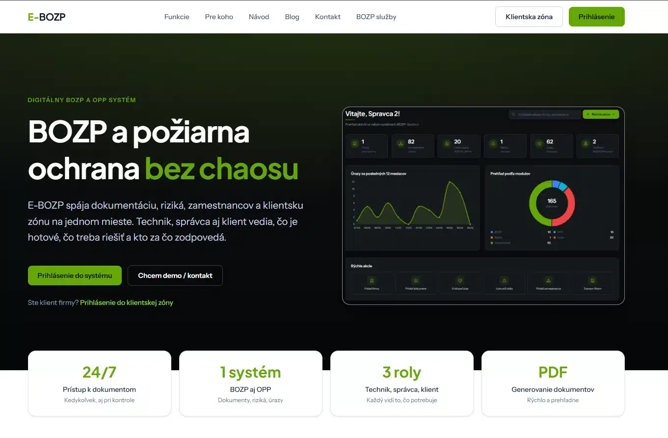 webaplikácia pre bozp systém